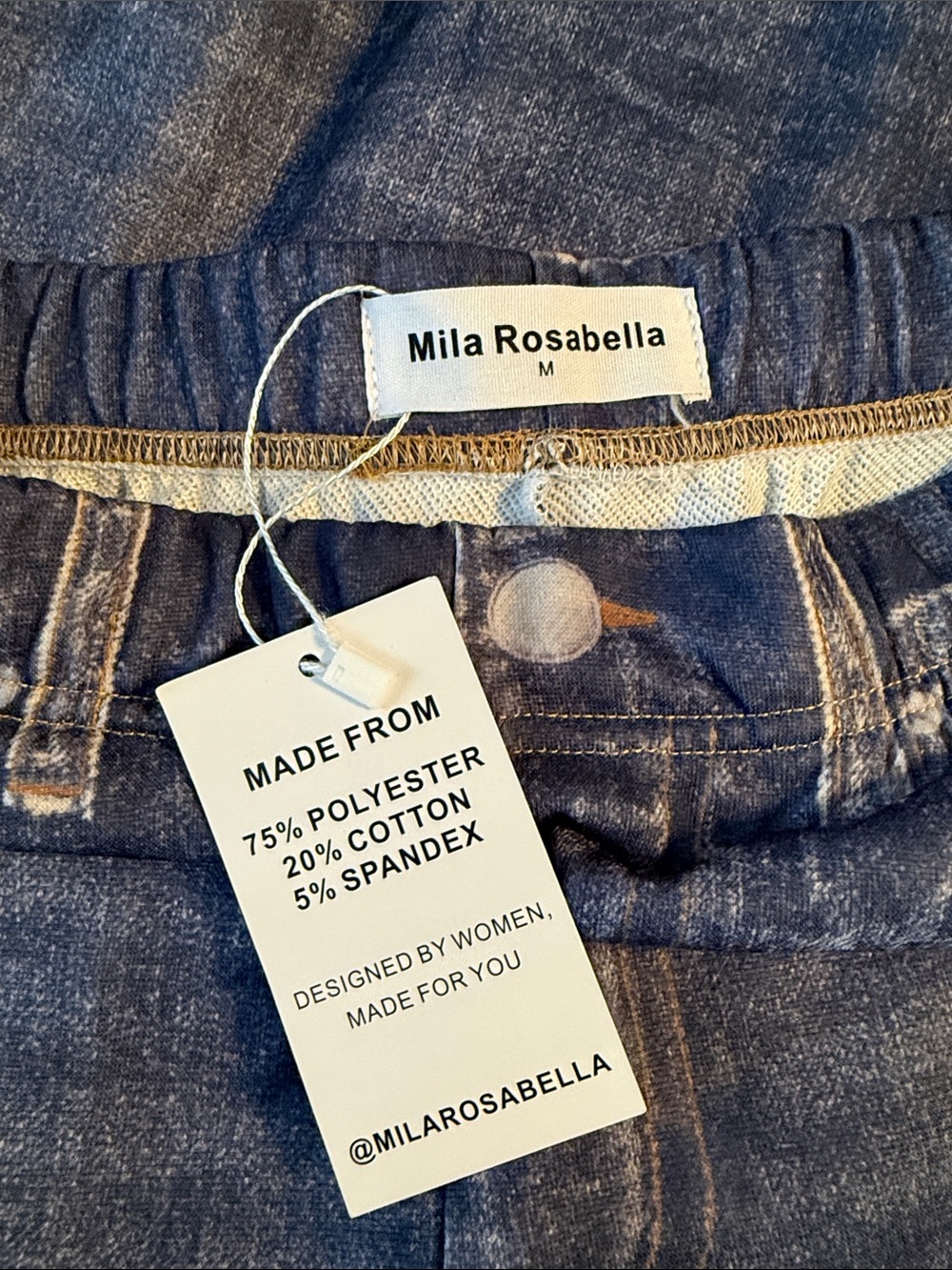 Pull-On🔥NWT🔥 Wide-Leg Jeans in Distressed Blue - Picture 3 of 4